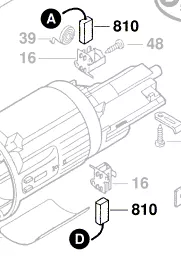 Jeu de balais charbon réf. 3 604 321 019 BOSCH